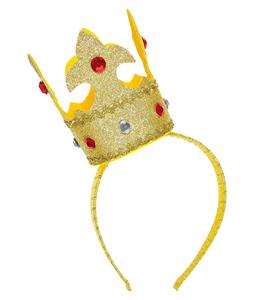 Mooie tiara met gouden mini kroontje