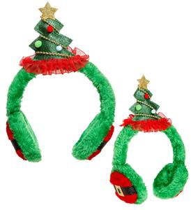Oorwarmers met kerstboom