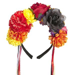 Day of the dead hoofdband bloemen