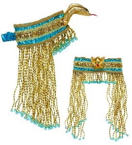 Egyptische hoofdbedekking met kralen