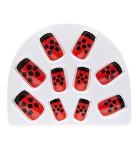 Feestaccessoires: setje van 10 Lieveheersbeestjes nagels