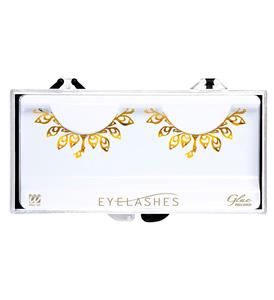 Accessoires voor Halloween oogwimpers goud tattoo