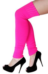 Roze knee-over beenwarmers pink