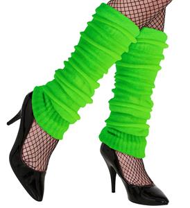 Beenwarmers neon groen voor carnaval
