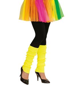 Van A naar Beter neon gele beenwarmers voor party's