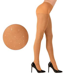 Panty in de kleur glitter goud