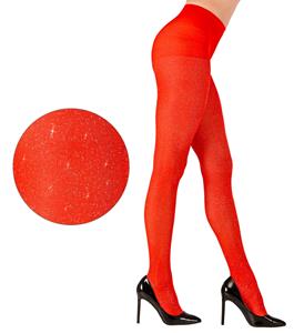 Panty in de kleur glitter rood