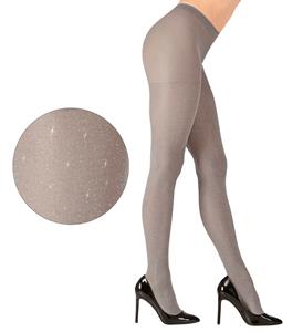 Panty in de kleur glitter zilver