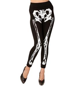 Legging skelet zwart wit