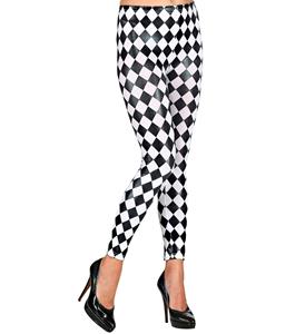 Geruite legging zwart wit