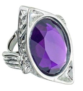 Carnavals-sieraden: Gotische ring met paarse gemsteen