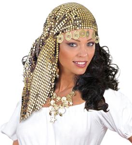 Carnavals-sieraden: Pailletten hoofddecoratie zigeunerin