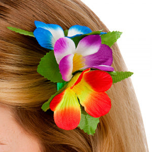 Haarclip hawaii bloem multi