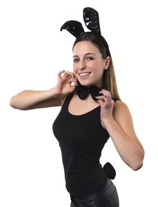 Leuke zwarte Bunny set 3 delig