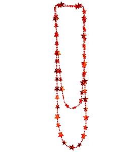 Kerststerren ketting rood