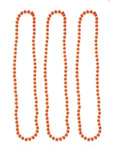 Mooie neon oranje halsketting