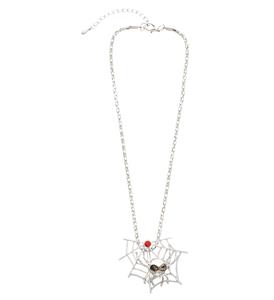 Accessoires voor Halloween ketting spinneweb met spinnen