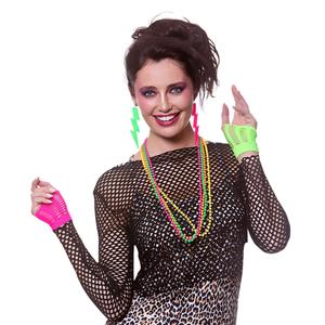 Neon verkleed set 80-jaren 3-dlg