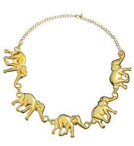Carnavals-sieraden: Halsketting met olifanten