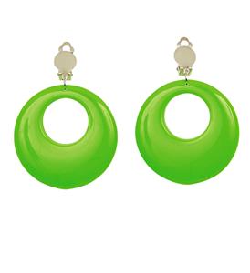 Oorringen in neon groen