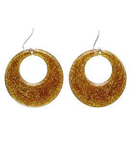Oorringen glitter in de kleur goud