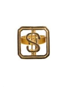 Ruige nep gouden dollar ring