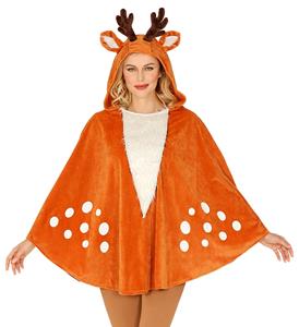 Poncho rendier met muts volwassenen S/XL