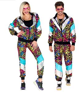 Disco trainingspak zebraprint multi kleuren