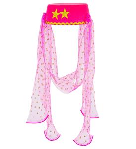 Haremdanseres hoed roze met sluier