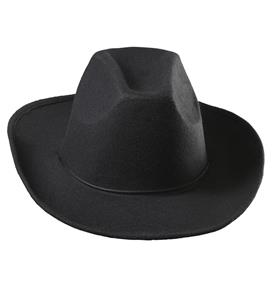 cowboyhoed zwart wol