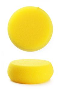 Schminkspons geel afgerond dia. 7.5 cm