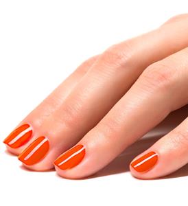 Mooie nagellak op waterbasis oranje