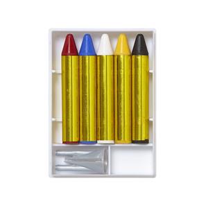 Set met 5 make-up sticks met puntenslijper