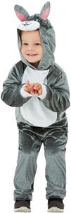 Leuk grijs konijnen kostuum kinderen