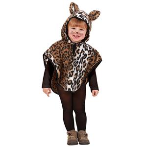 Luipaard poncho kostuum voor kids 98-110cm