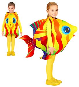 Leuke tropische vis voor kinderen in geel-122-134cm