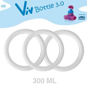 Geeek Set (3 stuks) Afsluitringen voor 300 ml Viv Bottle 3.0 - Reserveonderdeel