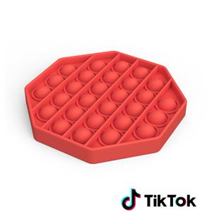 Geeek Pop it Fidget Toy- Bekend van TikTok - Hexagon - Rood