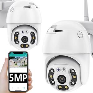 Geeek Beveiligingscamera WiFi IP PTZ HD 1080P 5MP Outdoor Indoor IP66 4x digital zoom