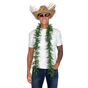 Mooie open Hawaii slinger met groene blaadjes