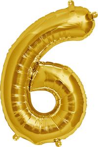 Ballon cijfers goud 40 cm  6