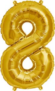 Ballon cijfers goud 40 cm  8