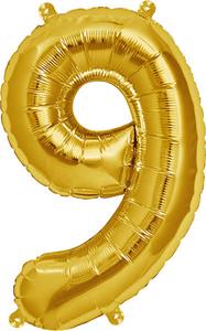 Ballon cijfers goud 40 cm  9