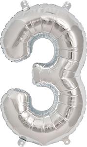 Ballon cijfers zilver 40 cm  3