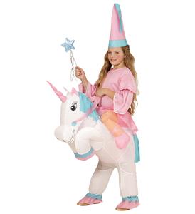 Eenhoornpakjes opblaasbaar voor kinderen 116-140cm
