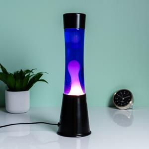 Fisura Lavalamp Zwart Met Paarse Vloeistof