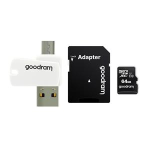 Goodram All-in-One MicroSD 64GB cl. 10 UHS-I + Adapter + Card reader - MicroSDHC