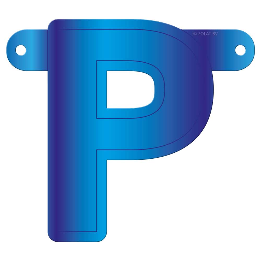 Banner letter p blauw