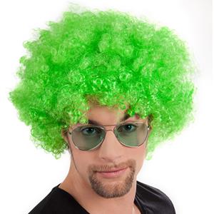 Groene Afro Pruik