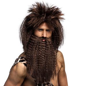 Holbewoner Pruik met Baard